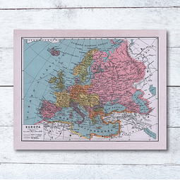 Print para enmarcar: mapa político Europa fines siglo XIX 25x20 cms