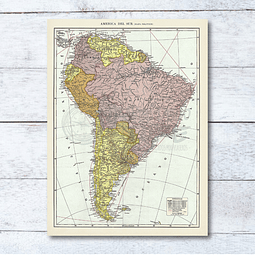 Print para enmarcar: mapa político América del Sur