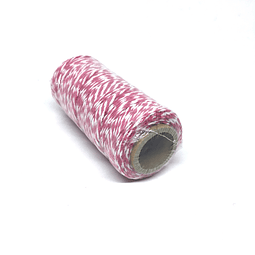 Hilo Baker Twine Fucsia/blanco para decorar mapas pineales