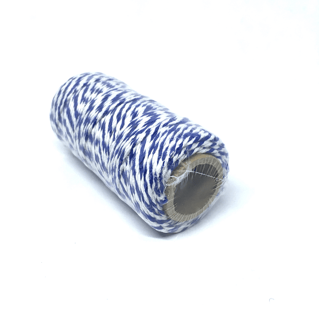 Hilo Baker Twine azul/blanco para decorar mapas pineales