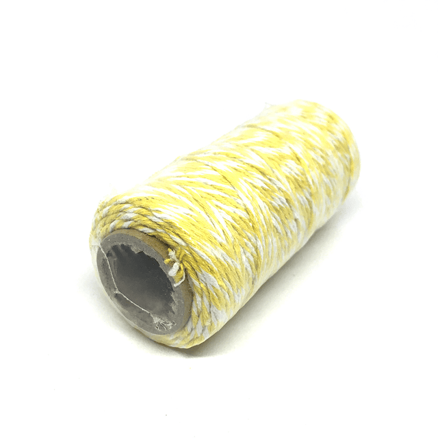 Hilo Baker Twine amarillo/blanco para decorar mapas pineales