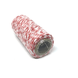 Hilo Baker Twine rojo/blanco para decorar mapas pineales