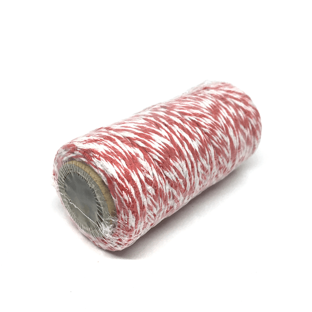 Hilo Baker Twine rojo/blanco para decorar mapas pineales