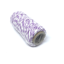 Hilo Baker Twine lila/blanco para decorar mapas pineales