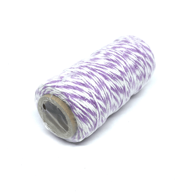 Hilo Baker Twine lila/blanco para decorar mapas pineales