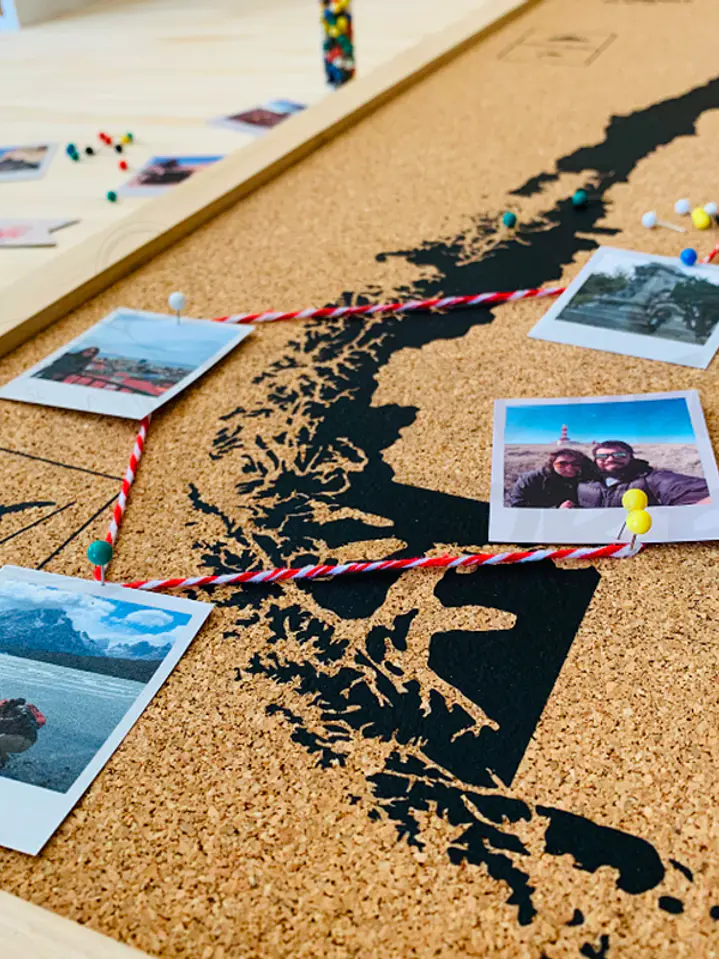 Mapa Chile lamina de corcho Travel Deco Store 3