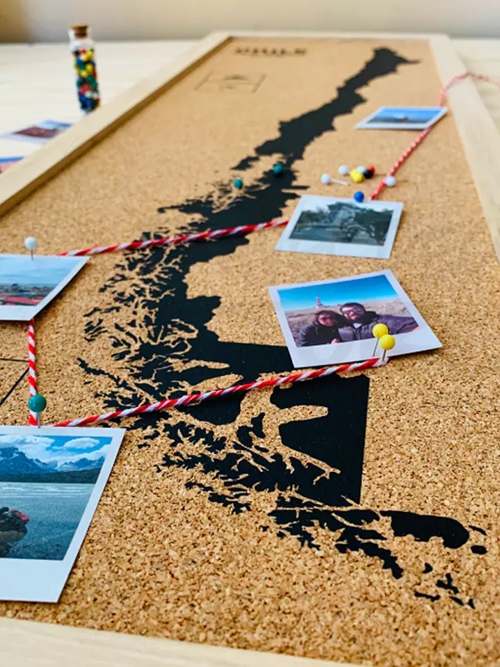 Mapa Chile lamina de corcho Travel Deco Store 4