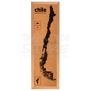 Mapa pineable Chile de corcho Travel Deco Store