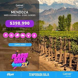 Mendoza / 5 días - 4 noches | Temporada Baja