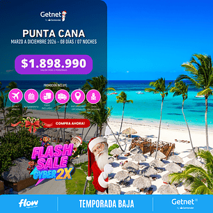 Punta Cana / 8 días - 7 noches | Temporada Baja