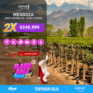 Mendoza / 5 días - 4 noches | Temporada Baja