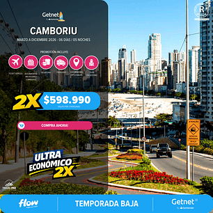 Camboriu / 6 días - 5 noches | Temporada Baja 