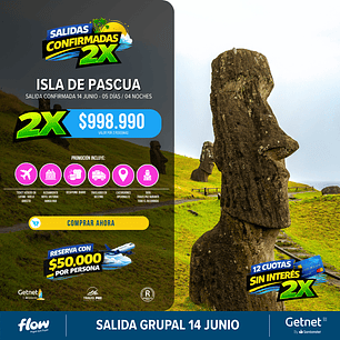 Isla de Pascua / 05 días - 04 noches | Salida Grupal 14 Junio