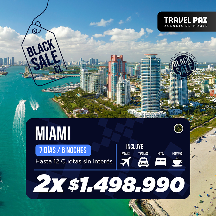 Miami / 7 días - 6 noches | Temporada Baja 1