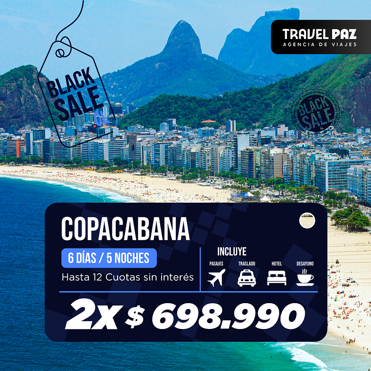 Copacabana / 6 días - 5 noches | Temporada Baja 1