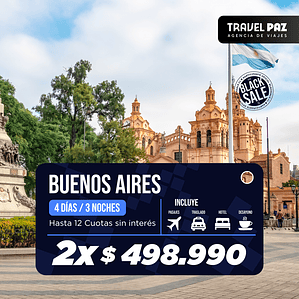 Buenos Aires / 4 días - 3 noches | Temporada Baja