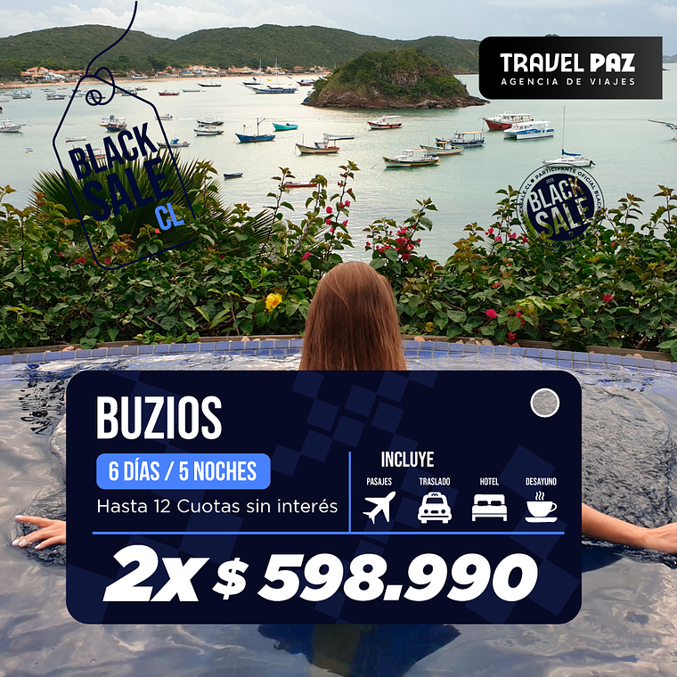 Buzios / 6 días - 5 noches | Temporada Baja 1