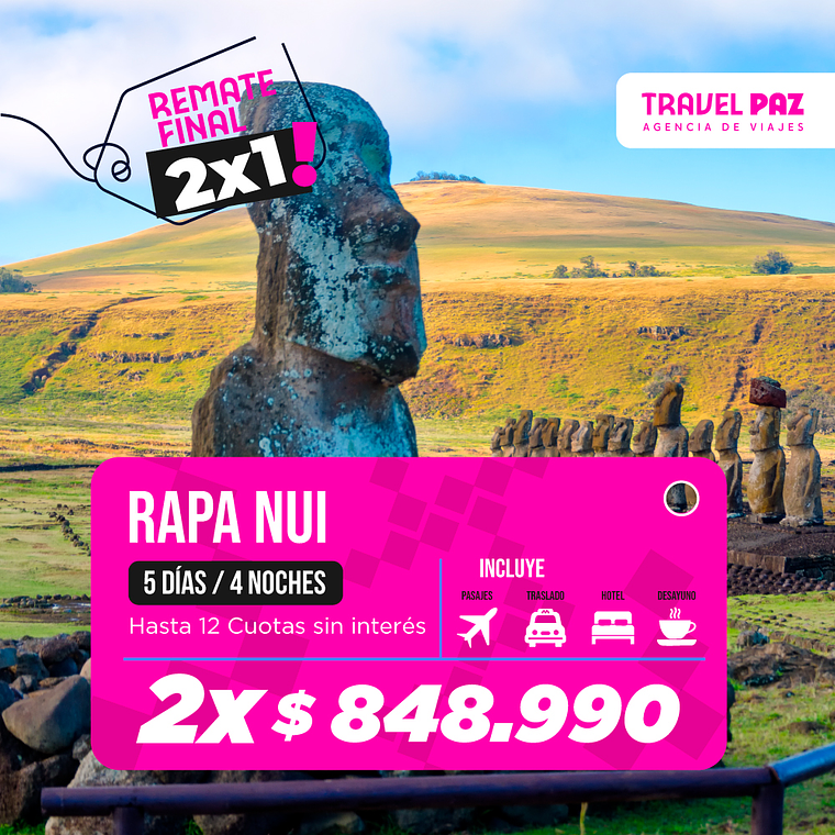 Rapa Nui / 5 días - 4 noches | Temporada Baja 1