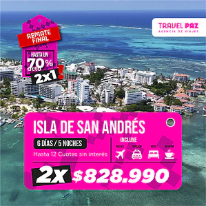 Isla San Andrés / 6 días - 5 noches | Temporada Baja