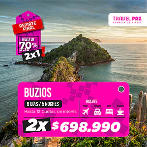 Buzios / 6 días - 5 noches | Temporada Baja