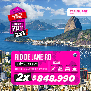 Rio de Janeiro / 6 días - 5 noches | Vacaciones de Invierno
