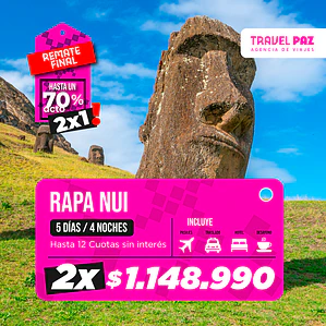 Rapa Nui / 5 días - 4 noches | Vacaciones de Invierno