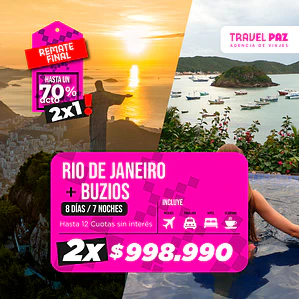 Rio & Buzios / 8 días - 7 noches | Temporada Baja