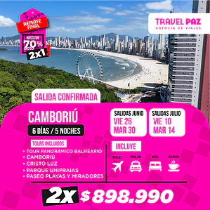 Camboriu / 6 días - 5 noches | Salidas Confirmadas