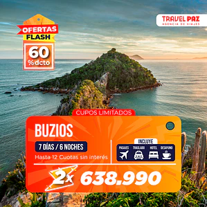Buzios / 7 días - 6 noches | Temporada Baja