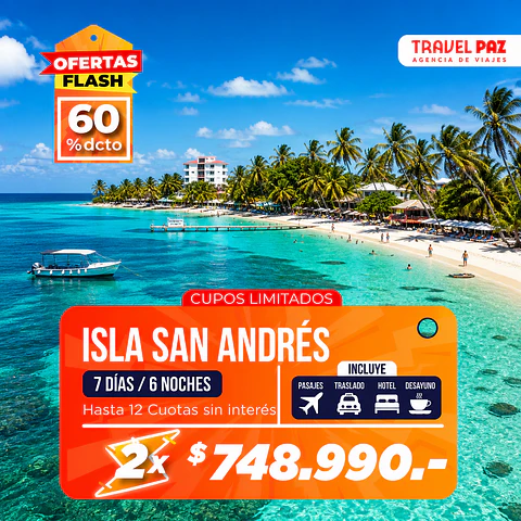 Isla San Andrés / 7 días - 6 noches | Temporada Baja