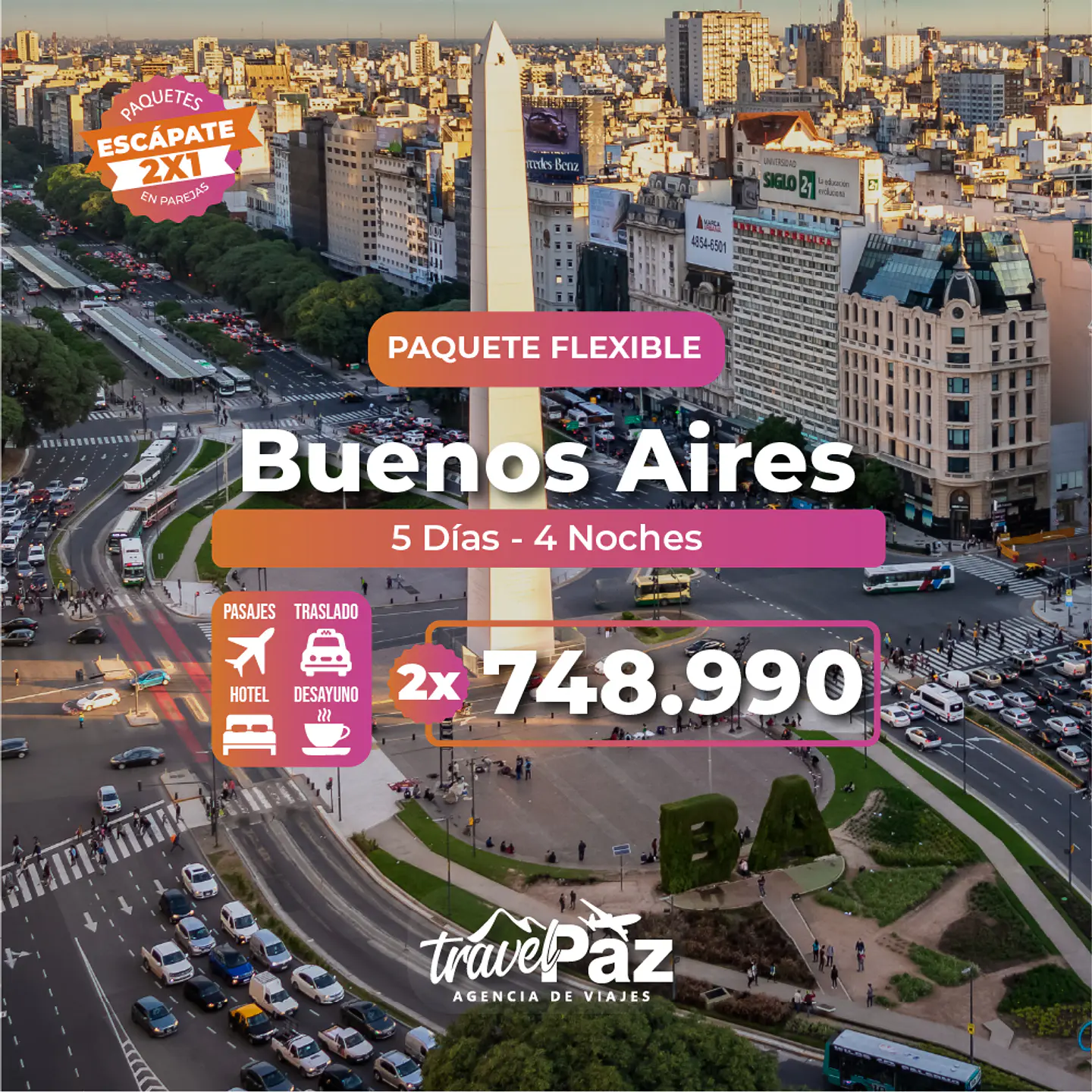 Buenos Aires / 5 días - 4 noches | Temporada Baja Flexible 1