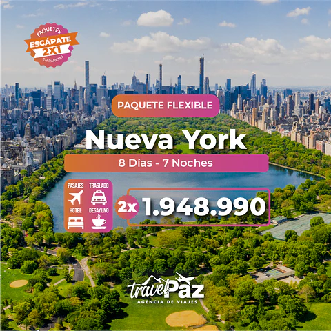 Nueva York / 8 días - 7 noches | Temporada Baja Flexible