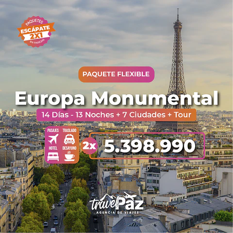 Europa Monumental / 14 días - 13 noches | Europa y Medio Oriente