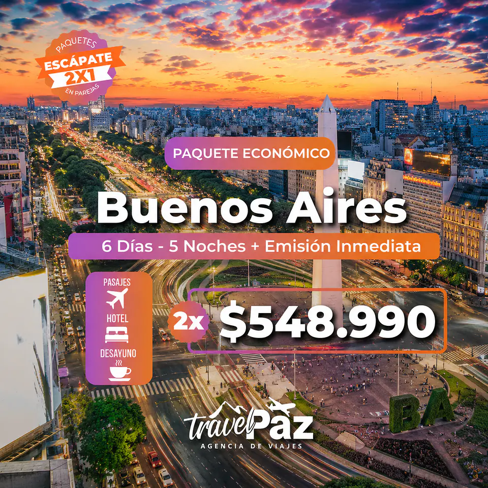 Buenos Aires / 6 días - 5 noches | Temporada Baja Economico (175) 1