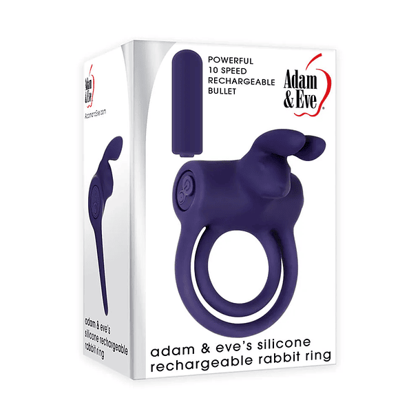 Anillo Vibrador para el pene Rabbit Recargable Morado 9