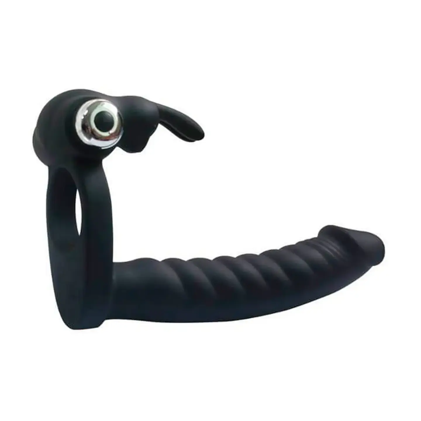 Optimus Anillo Vibrador y Consolador Frodo Negro 1