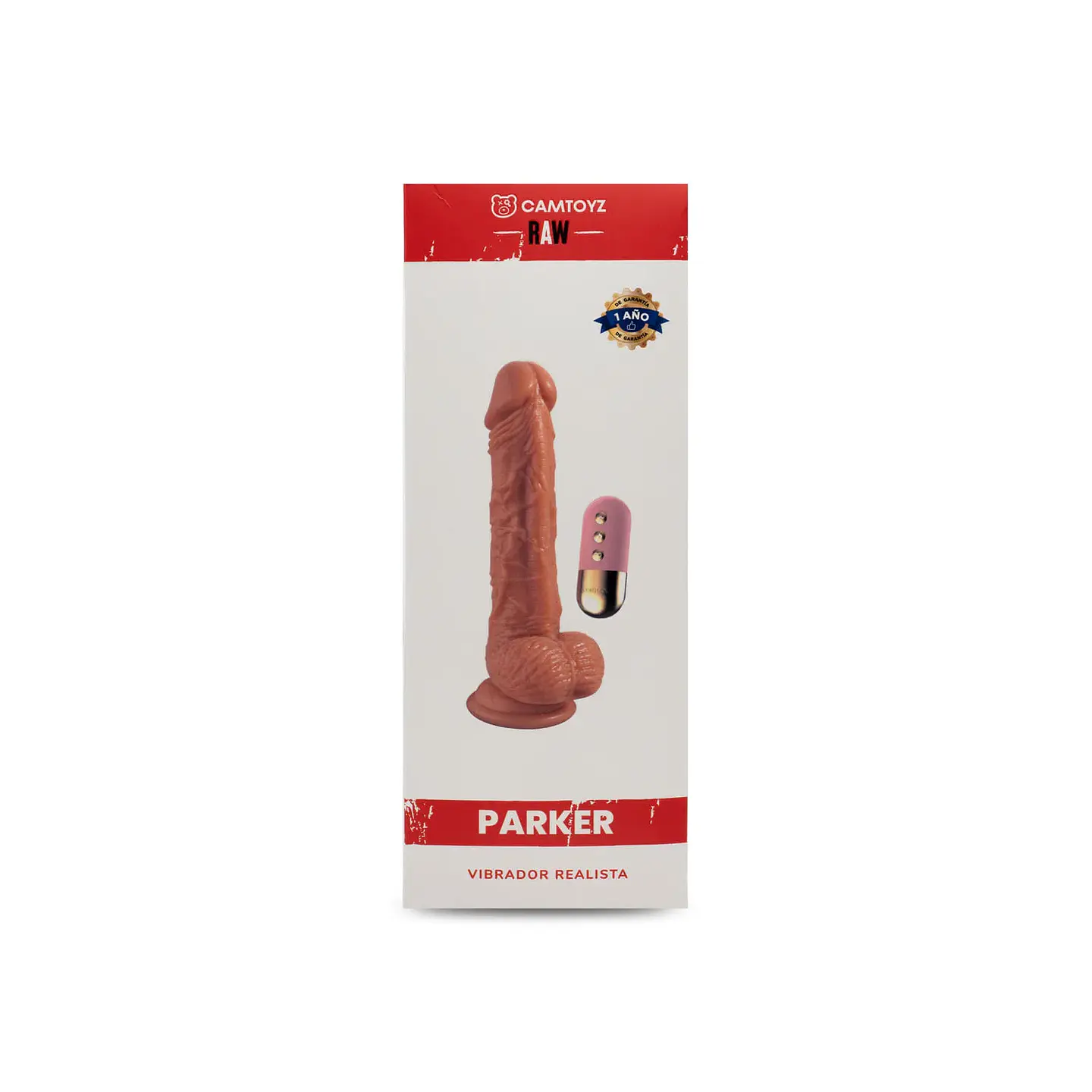 Dildo Vibrador Realista Parker Piel Giratorio  2