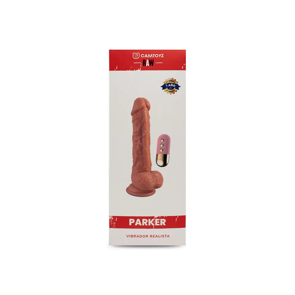 Dildo Vibrador Realista Parker Piel Giratorio  2
