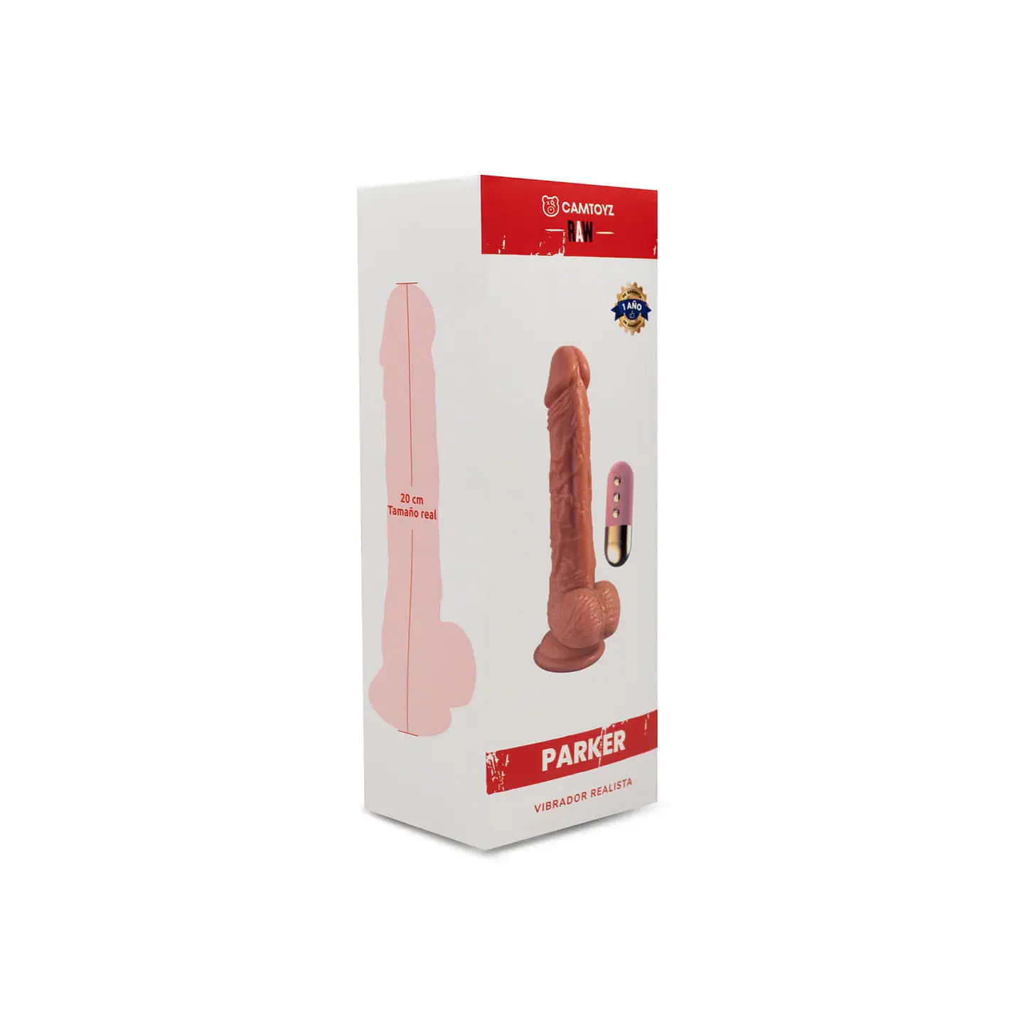 Dildo Vibrador Realista Parker Piel Giratorio  7