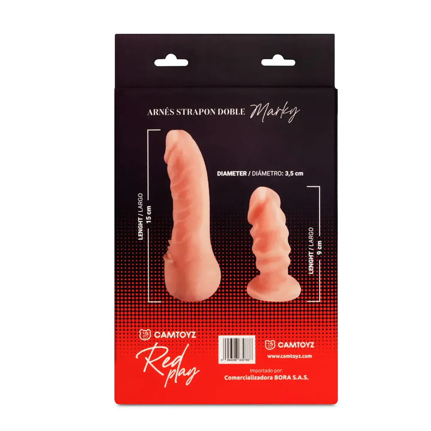 Red Play Arnés con 2 dildos  StrapOn Mark 10