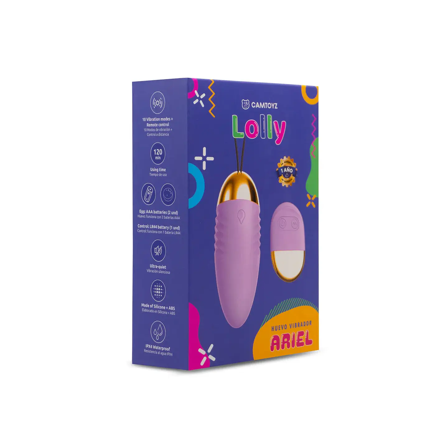 Bala Vibradora Ariel Lila a Control Remoto 5