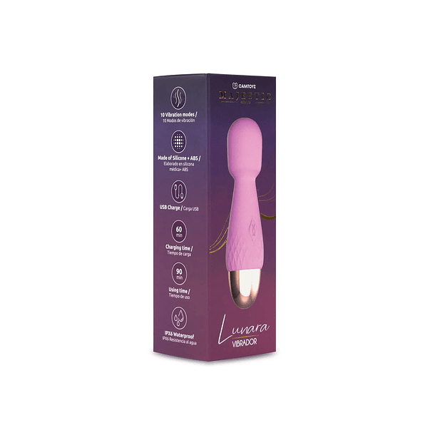 Vibrador Mini Hitachi Lunara Lila 4