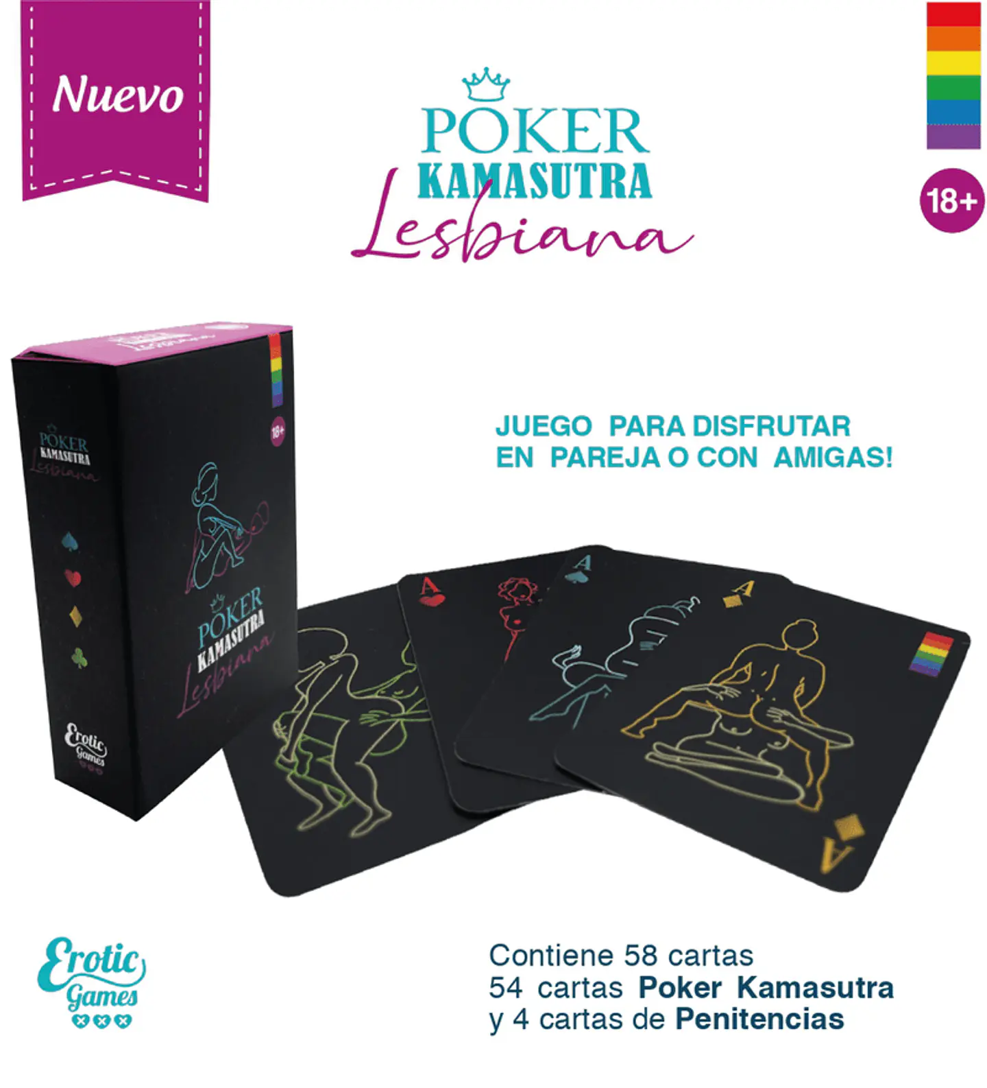 Juego de Cartas Poker Kamasutra Lesbiana 1