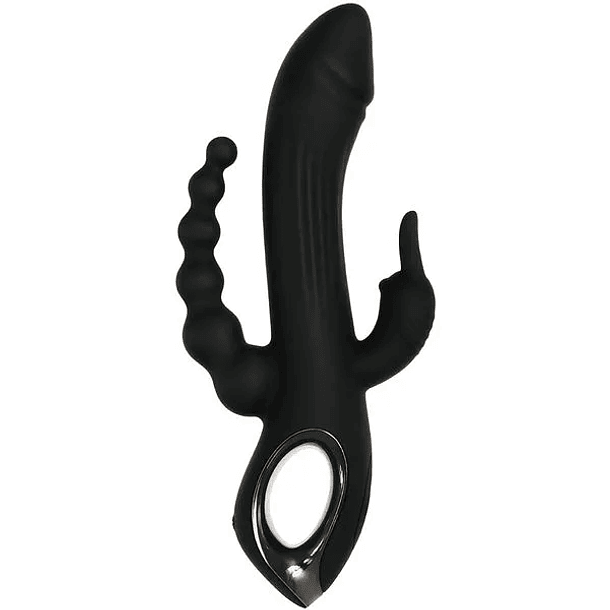 Vibrador De Triple Estimulación Trifecta Evolved Negro 2