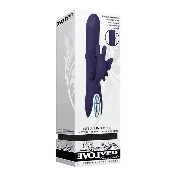 Vibrador Mariposa con Anillo Masajeador Morado 7