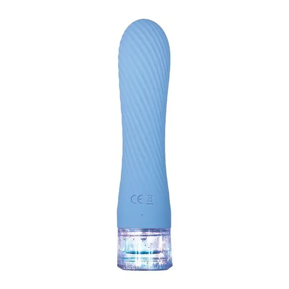 Vibrador doble estimulación Brillo Fantástico Azul Claro 8