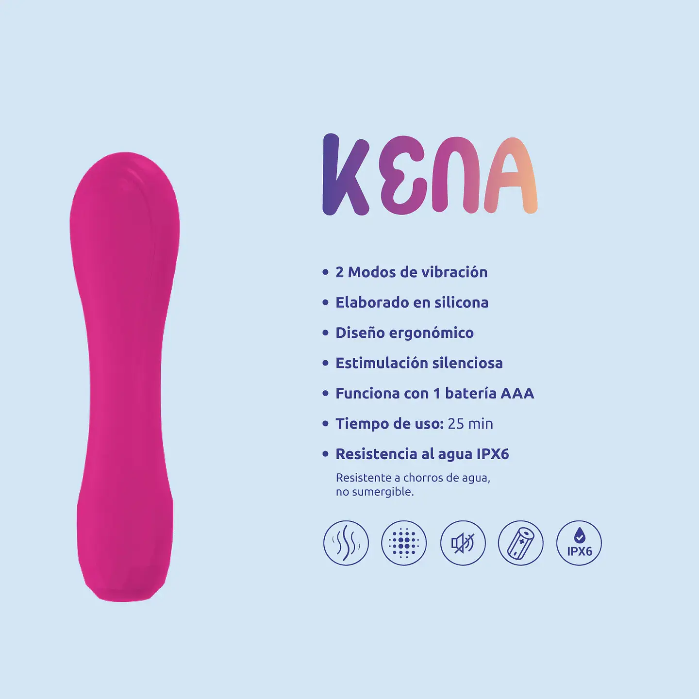 Bala Vibradora Kena Fucsia 7