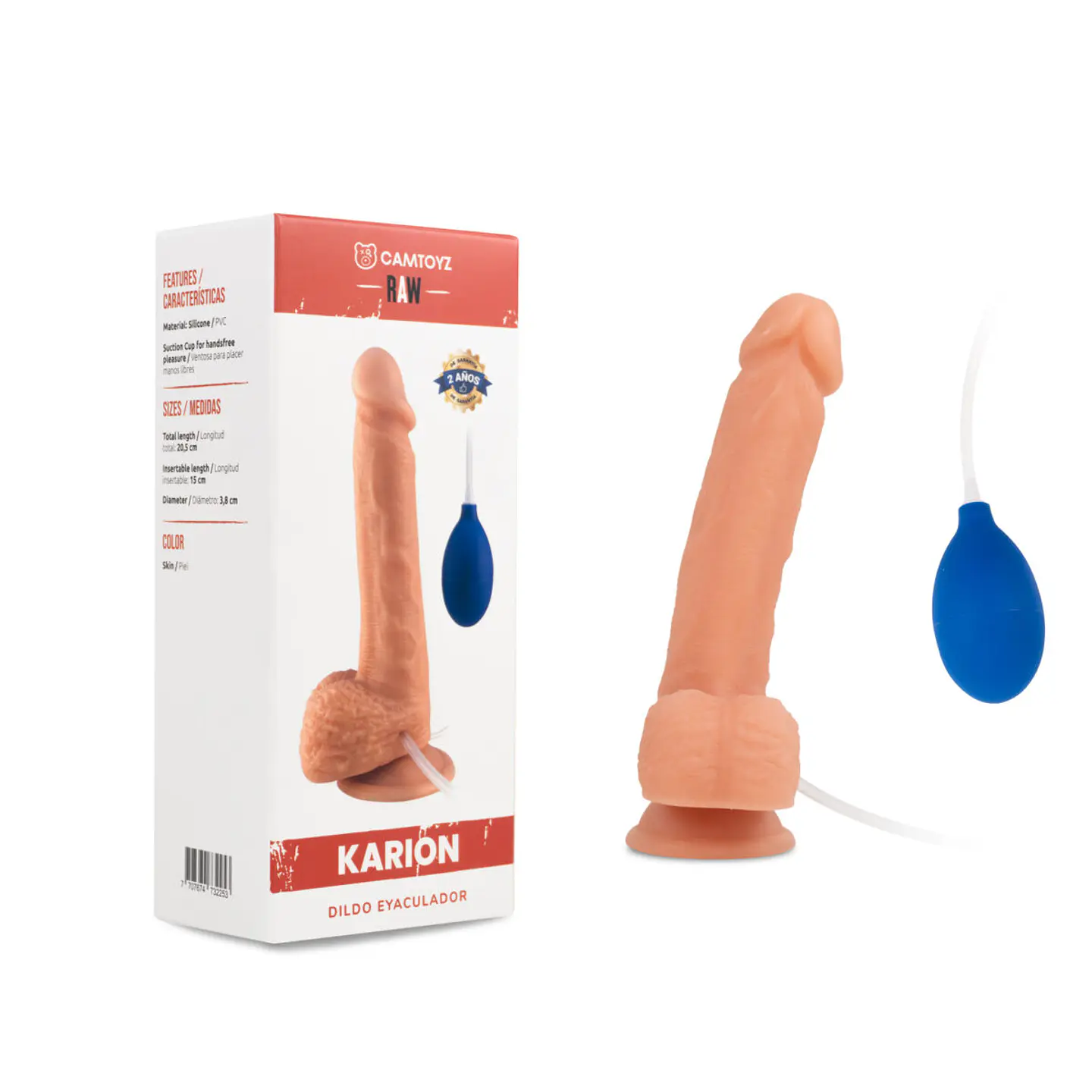 Dildo Realista Eyaculador Karion 20.5 cm 1