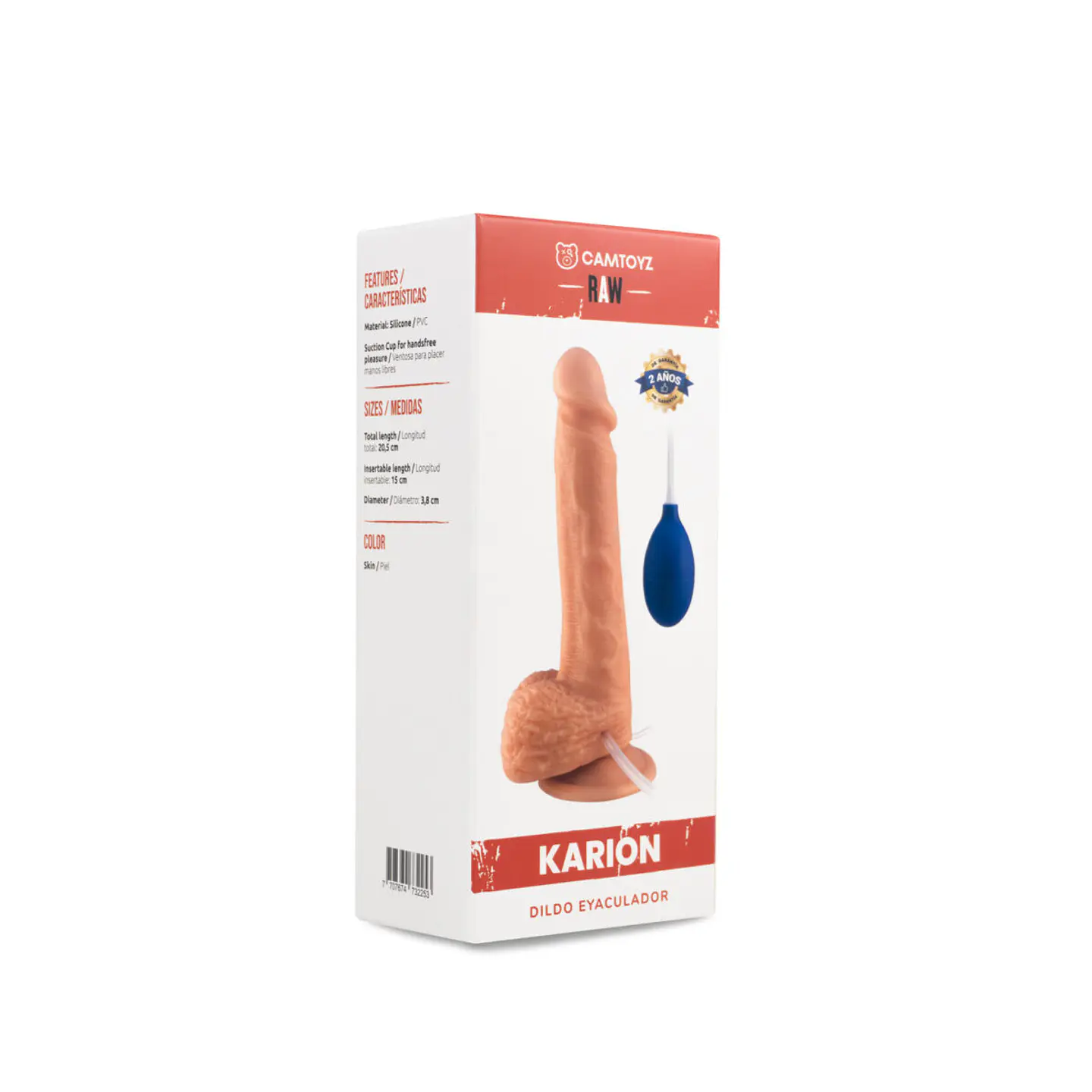Dildo Realista Eyaculador Karion 20.5 cm 3