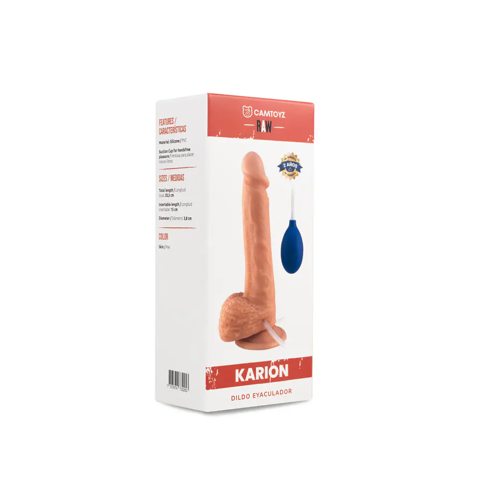 Dildo Realista Eyaculador Karion 20.5 cm 3